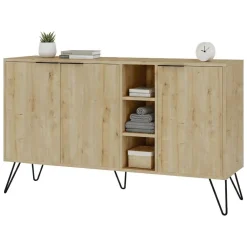 Credenza quercia 142x35x83h cm 3 ante - Alin