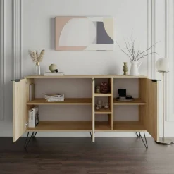 Credenza quercia 142x35x83h cm 3 ante - Alin