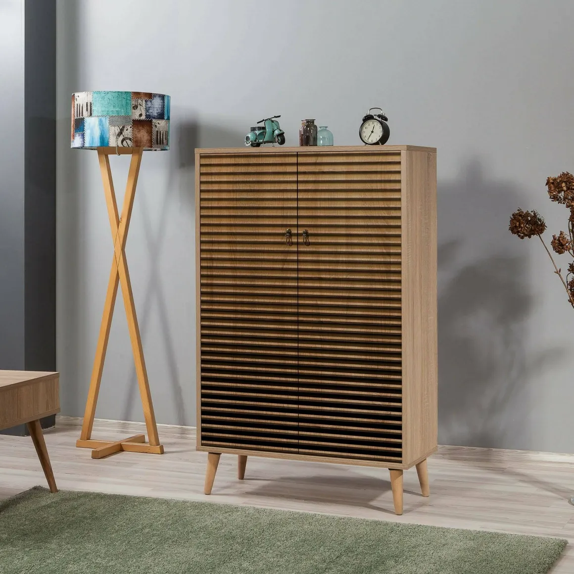 Credenza quercia 80x36x127h cm 2 ante - Andalusite
