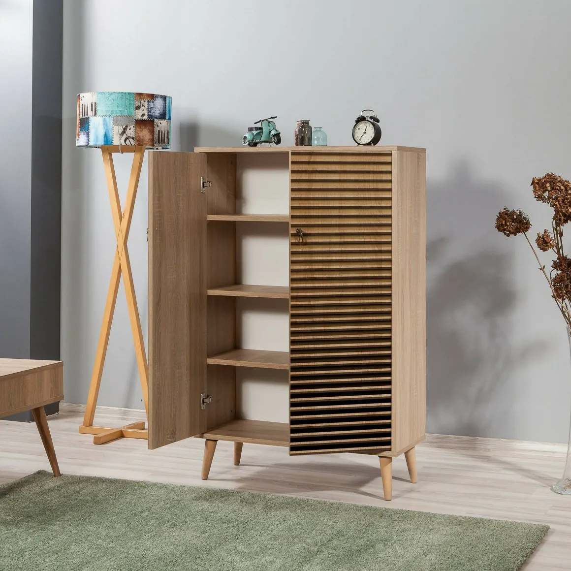Credenza quercia 80x36x127h cm 2 ante - Andalusite