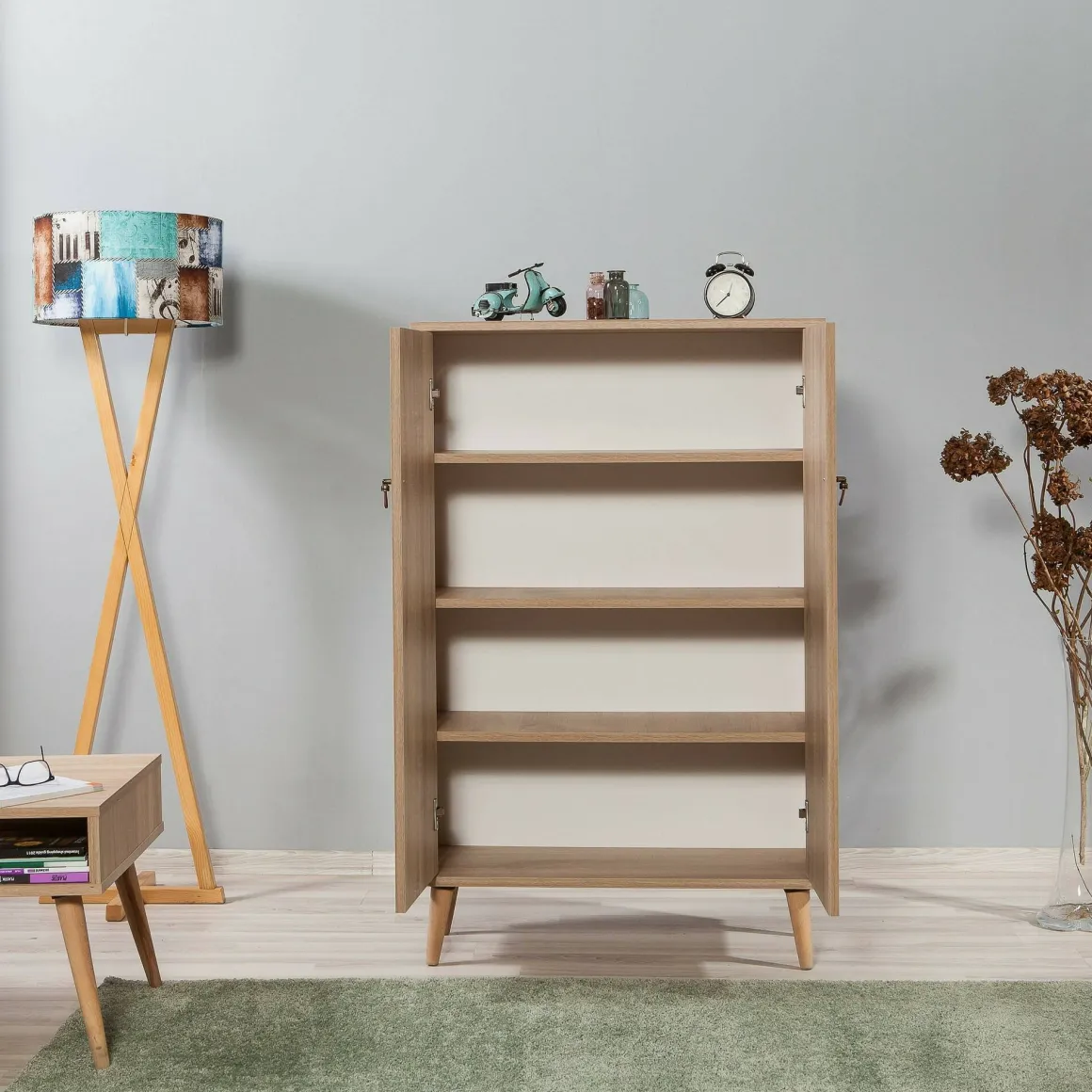 Credenza quercia 80x36x127h cm 2 ante - Andalusite