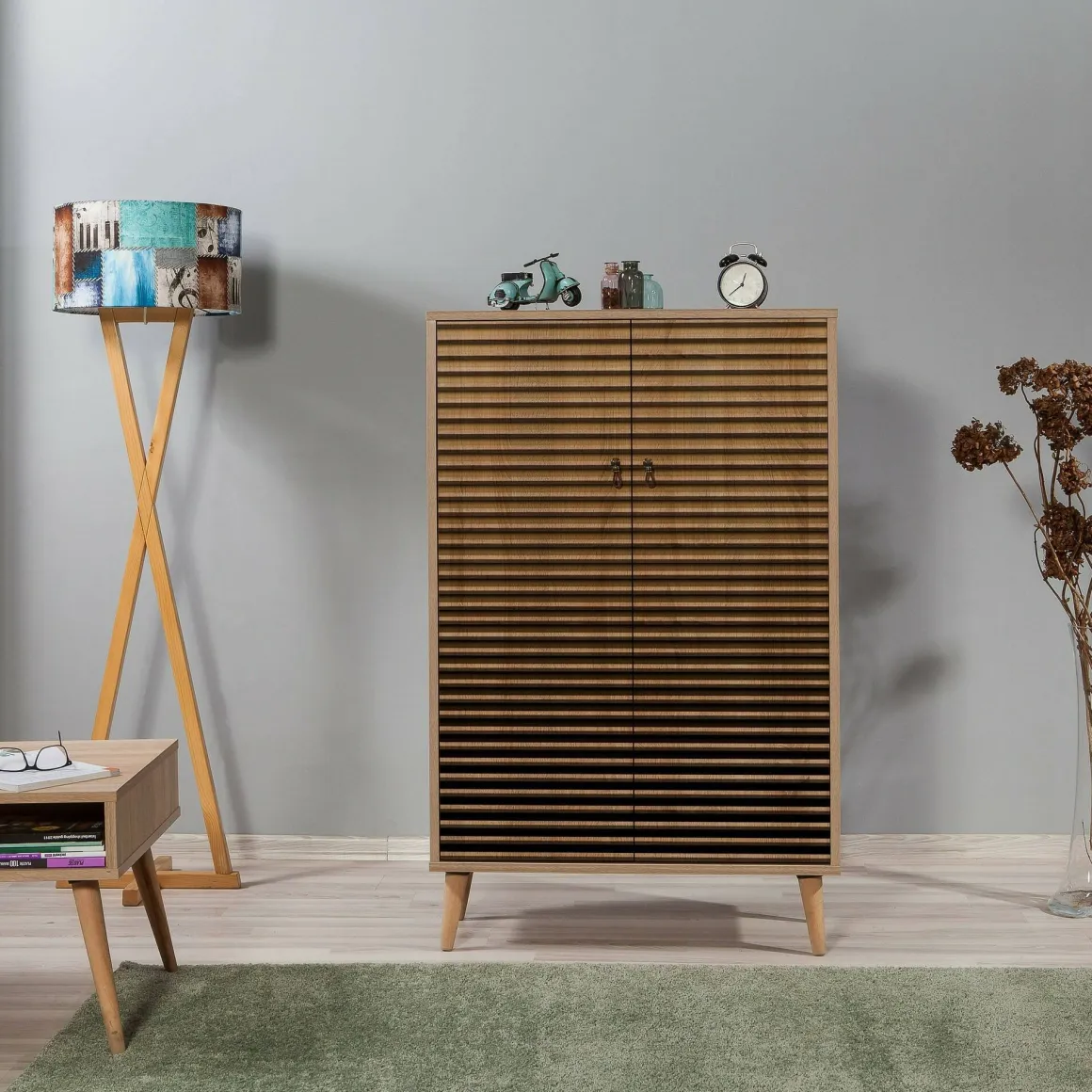 Credenza quercia 80x36x127h cm 2 ante - Andalusite
