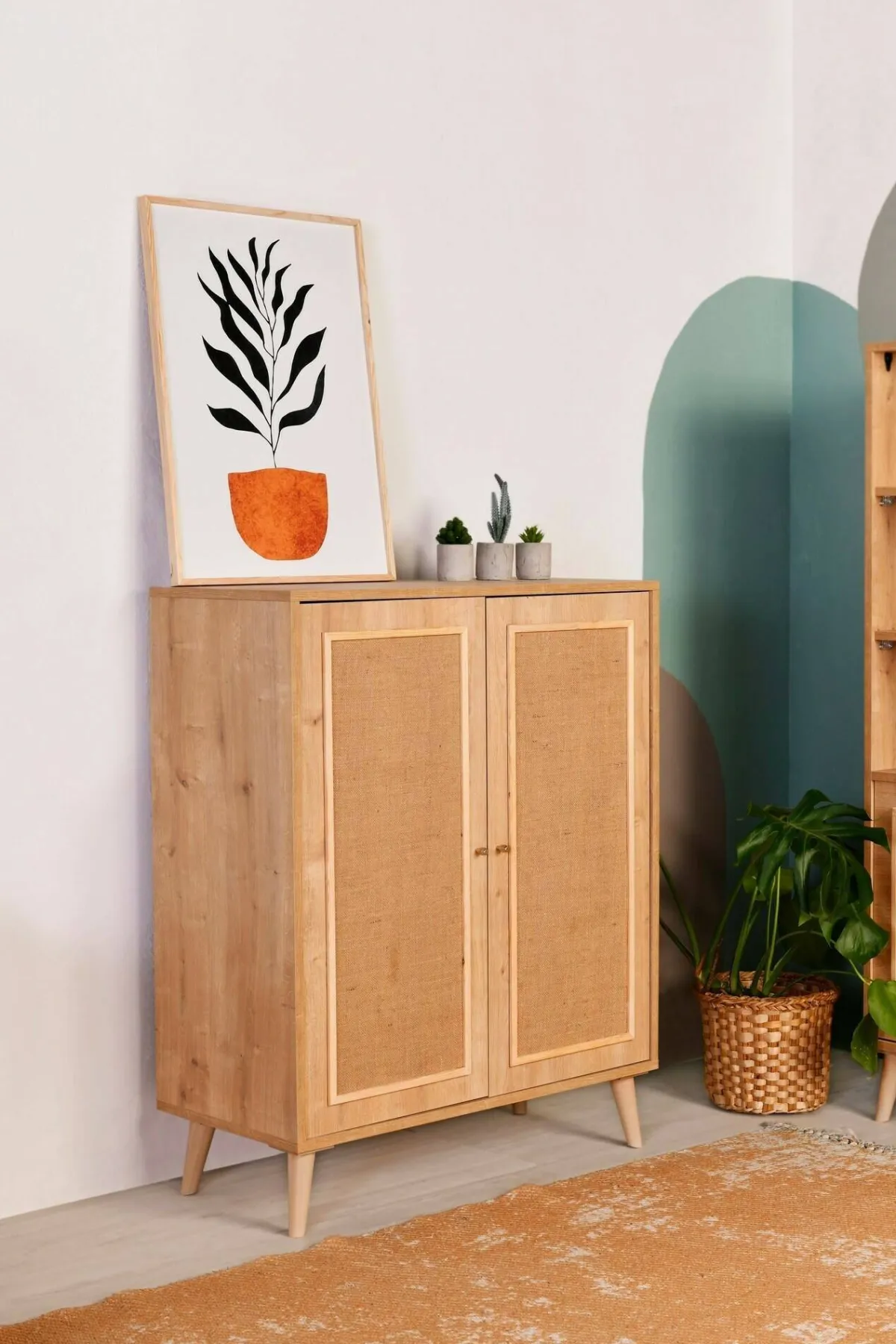 Cucina|Salotto > Dmora Credenza quercia 90x40x110h cm 2 ante - Albiano Marrone Quercia