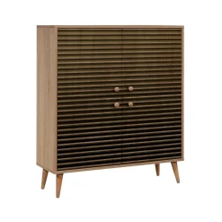 Cucina|Madie > Dmora Credenza quercia 95x36x111h cm 4 ante - Agyemang Marrone Quercia