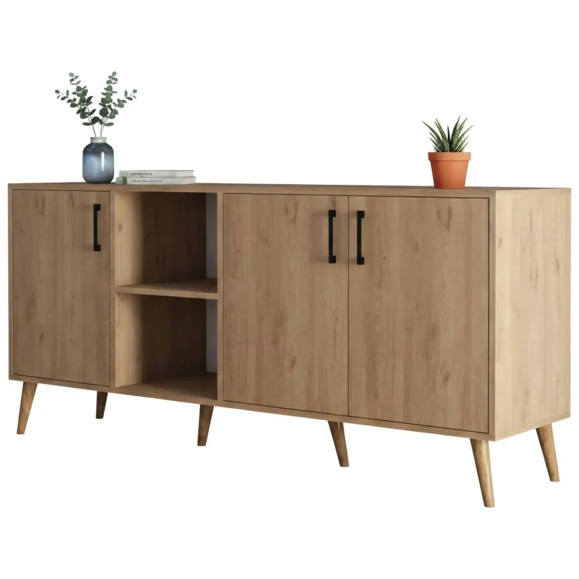 Credenza quercia 180x45x80h cm 3 ante - Vardah