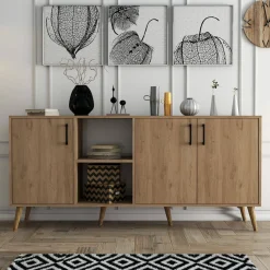 Credenza quercia 180x45x80h cm 3 ante - Vardah