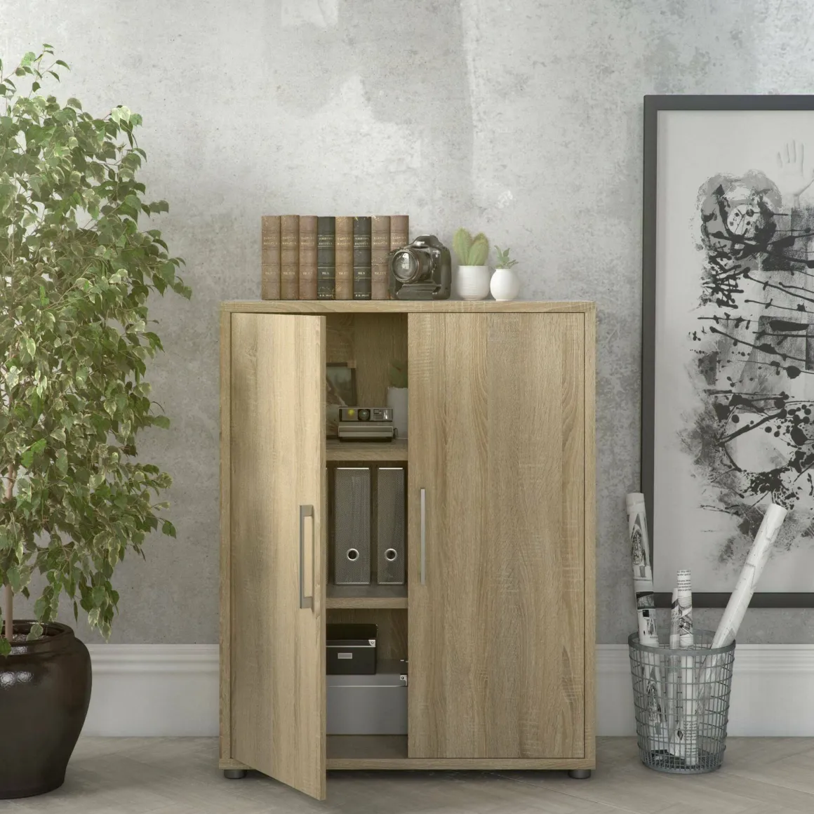 Credenza quercia 89x40x113h cm 2 ante - Warszawa