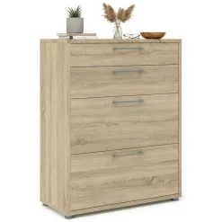 Credenza quercia 89x40x113h cm 4 cassetti - Anghiari
