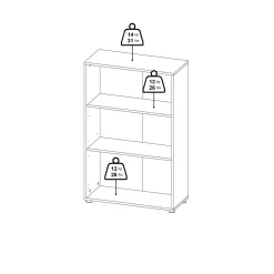 Madie|Credenze > Dmora Credenza rovere e bianca 98x39x73h cm 2 ante e 1 cassetto - Tulo Bianco, Marrone Rovere