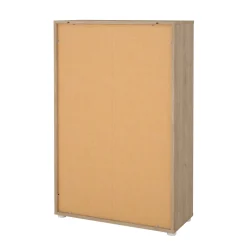Madie|Credenze > Dmora Credenza rovere e bianca 98x39x73h cm 2 ante e 1 cassetto - Tulo Bianco, Marrone Rovere