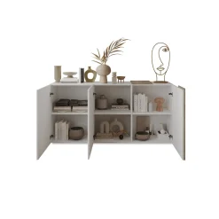 Credenza rovere nodi e bianco lucida 181x44x86h cm 3 ante - Jerry