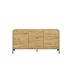 Cucina|Salotto > Dmora Credenza rovere nodi 155x43x75h cm 3 ante - Afrodite Marrone Rovere Nodi