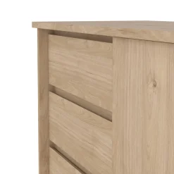 Madie|Credenze > Dmora Credenza rovere 118x50x75h cm 1 anta e 3 cassetti - Bebinca Marrone Rovere