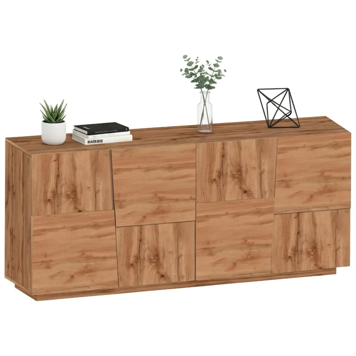 Credenza rovere 200x44x86h cm 4 ante - Arda