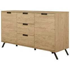 Credenza rovere 156x50x86h cm 2 ante e 3 cassetti - Alphonse