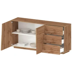 Credenza rovere 180x44x86h cm 2 ante e 3 cassetti - Avelignese