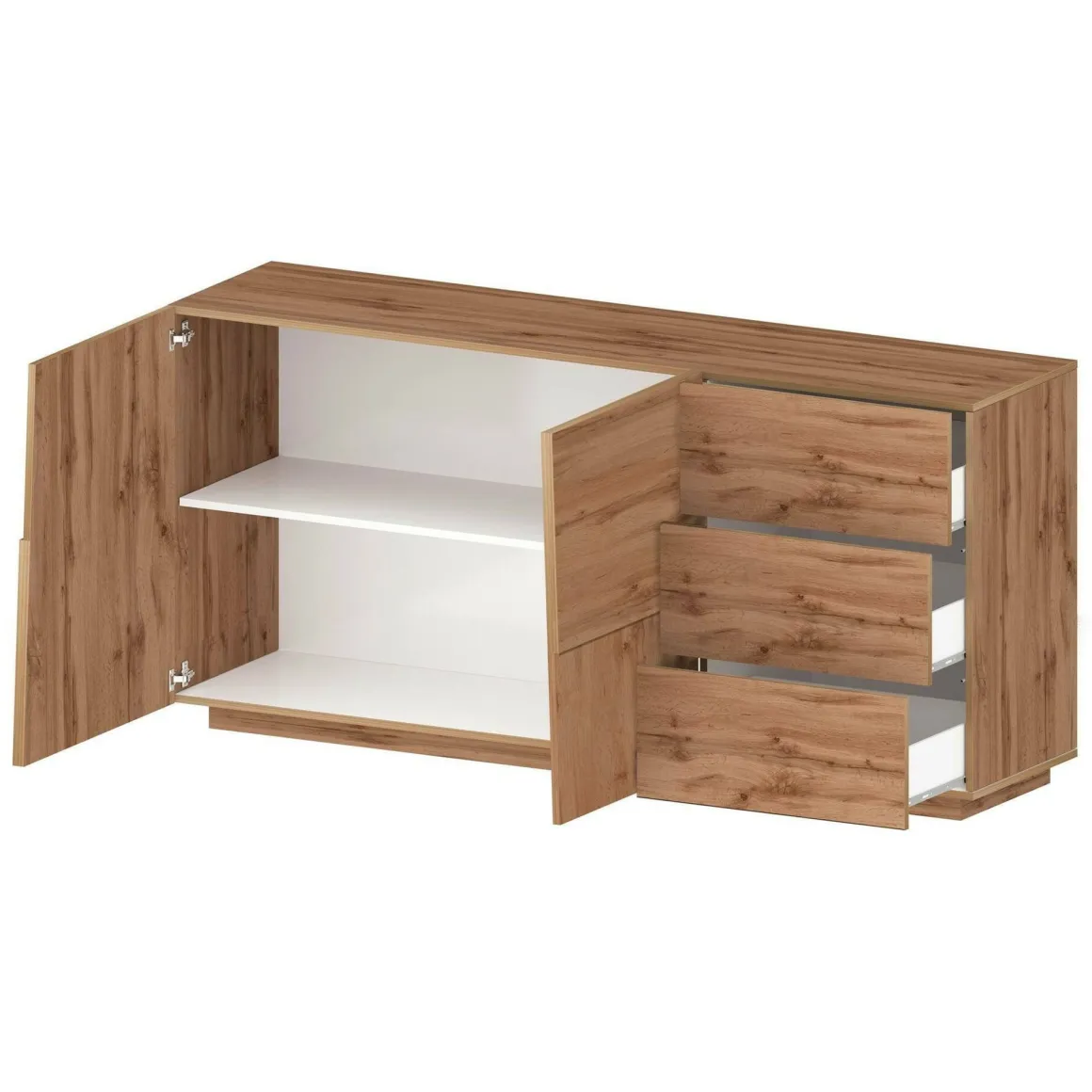 Credenza rovere 180x44x86h cm 2 ante e 3 cassetti - Avelignese