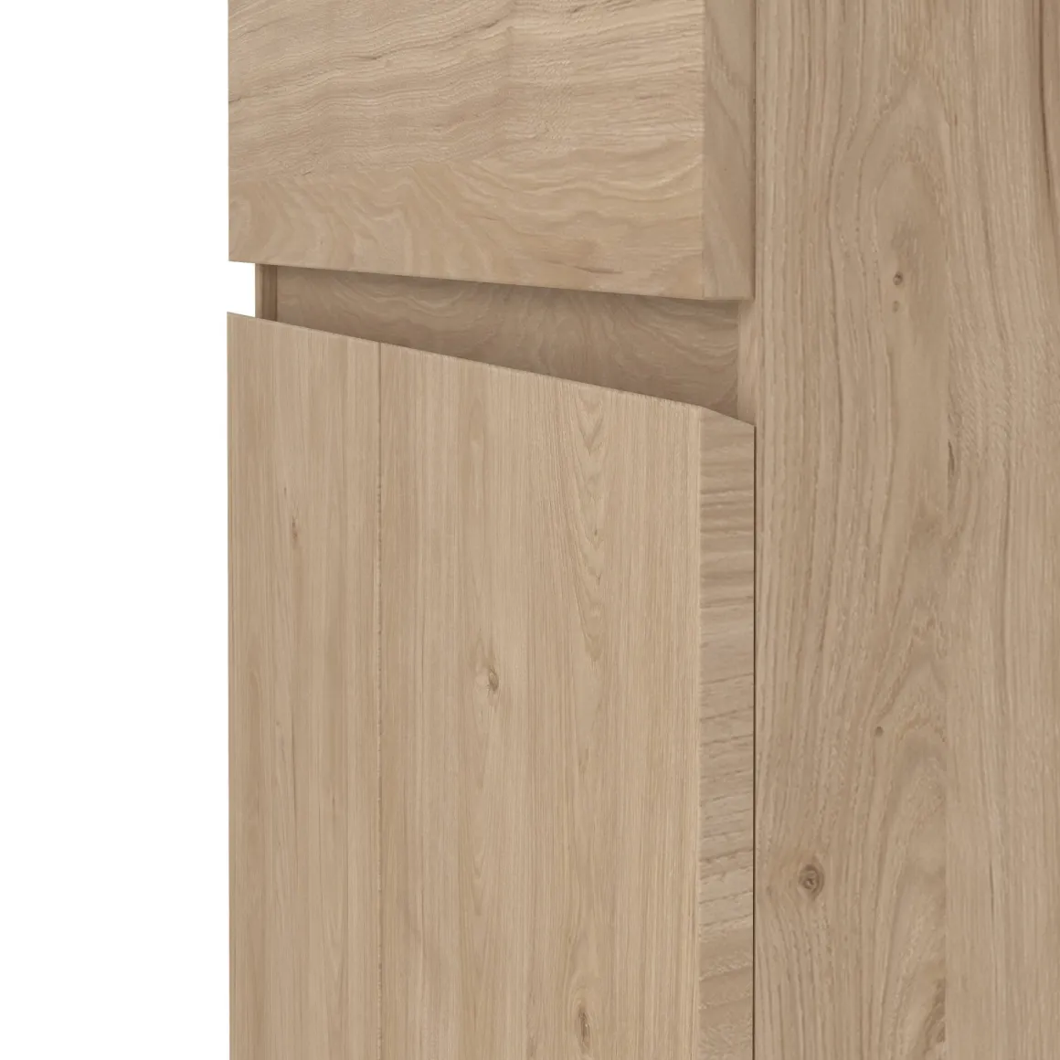 Credenza rovere 80x40x100h cm 2 ante e 1 cassetto - Genziana