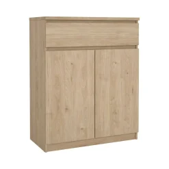 Credenza rovere 80x40x100h cm 2 ante e 1 cassetto - Genziana