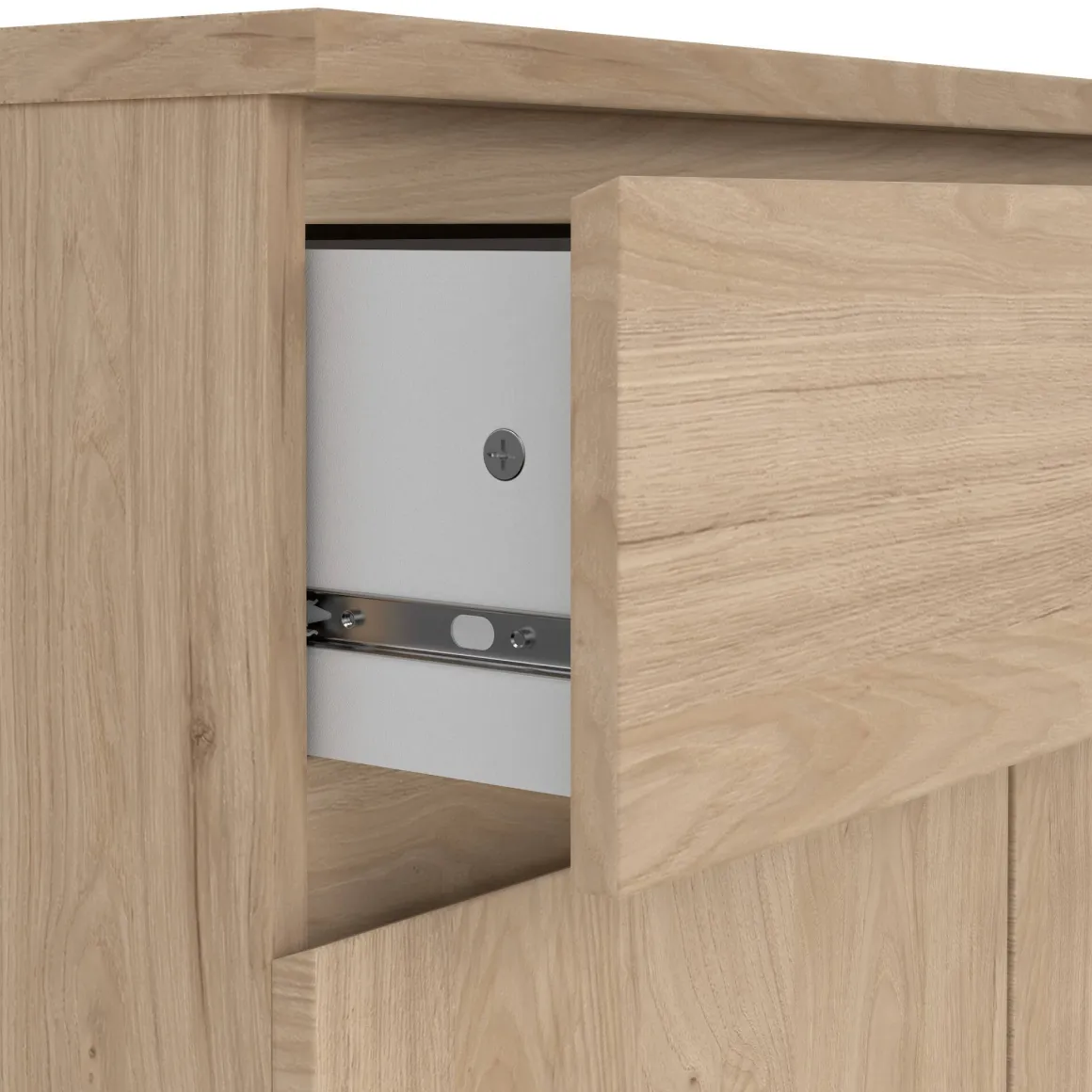 Credenza rovere 80x40x100h cm 2 ante e 1 cassetto - Genziana