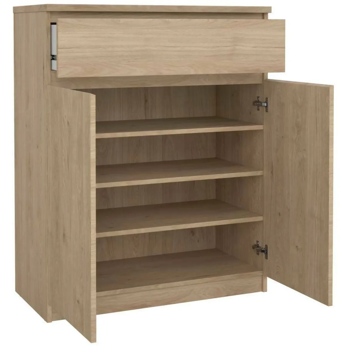 Credenza rovere 80x40x100h cm 2 ante e 1 cassetto - Genziana