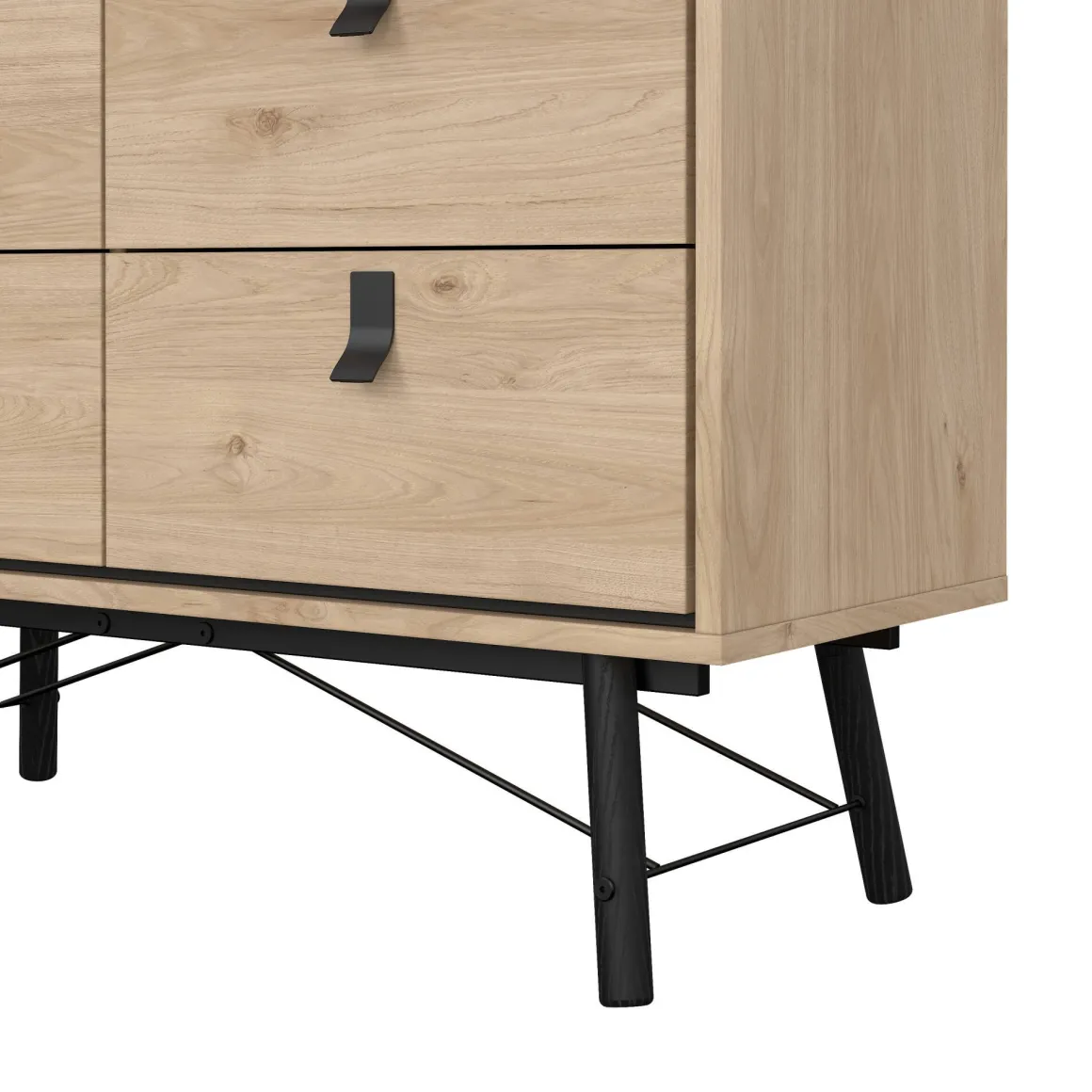 Credenza rovere 101x40x94h cm 6 cassetti - Maka