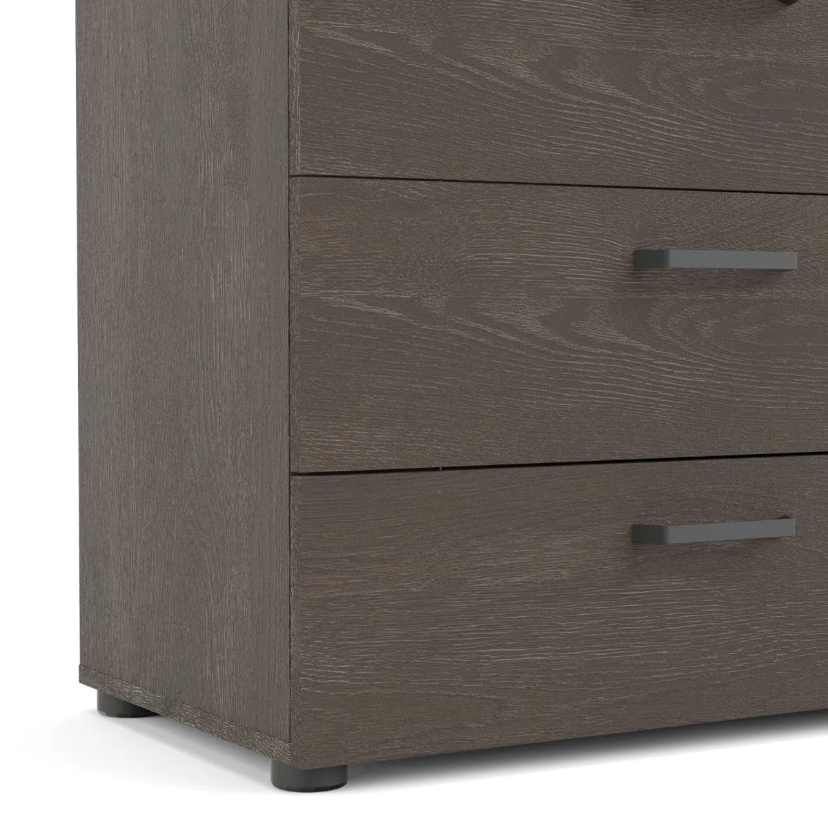 Madie|Credenze > Dmora Credenza rovere 140x40x81h cm 8 cassetti - Acetosella Marrone Noce