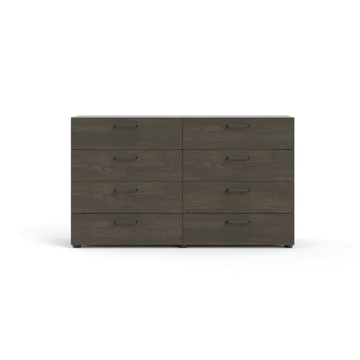 Madie|Credenze > Dmora Credenza rovere 140x40x81h cm 8 cassetti - Acetosella Marrone Noce