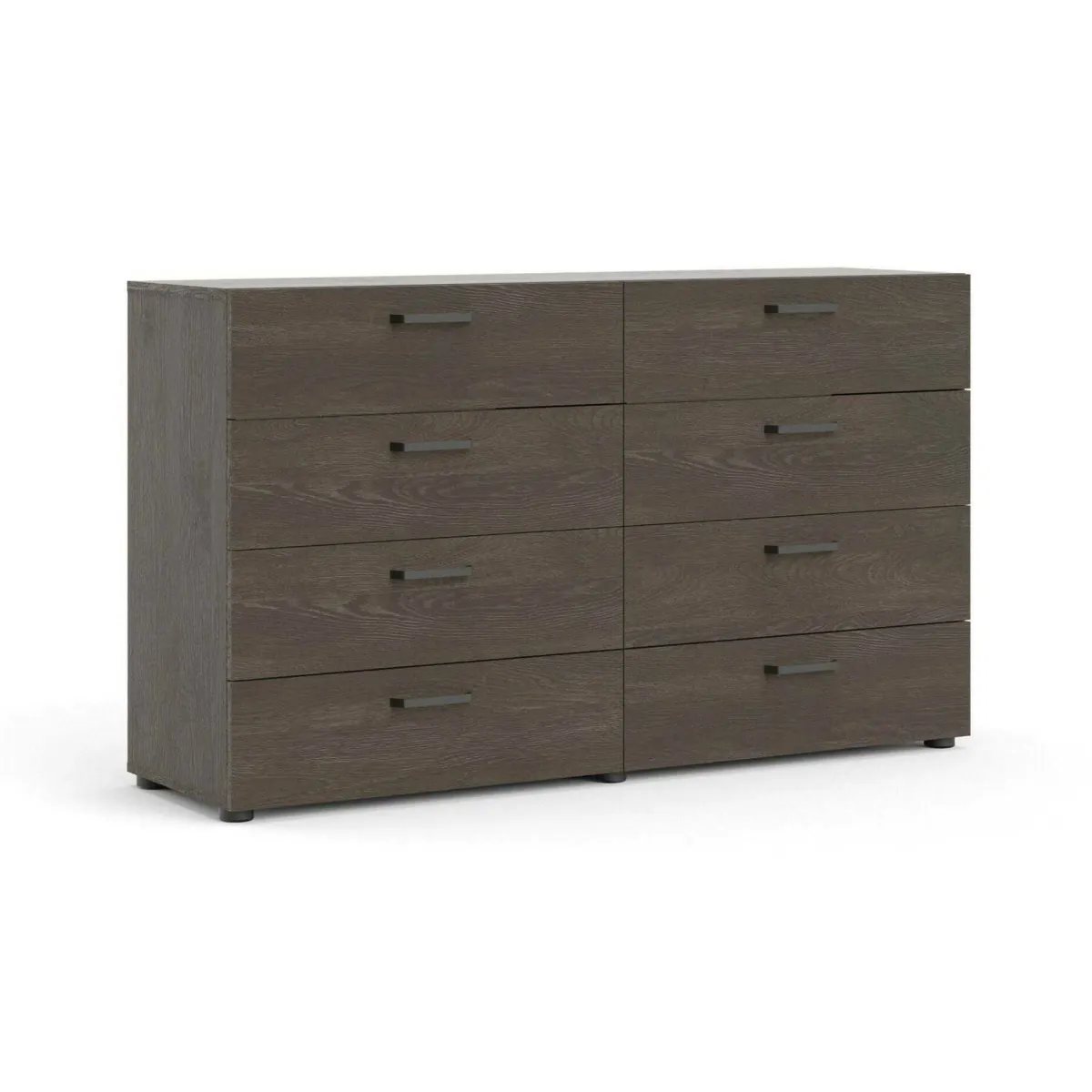 Madie|Credenze > Dmora Credenza rovere 140x40x81h cm 8 cassetti - Acetosella Marrone Noce