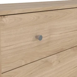 Madie|Credenze > Dmora Credenza rovere 150x40x94h cm 6 cassetti - Anturio Marrone Rovere