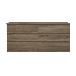 Credenza rovere 153x50x68h cm 6 cassetti - Joyce