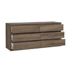 Credenza rovere 153x50x68h cm 6 cassetti - Joyce