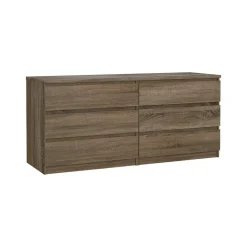 Credenza rovere 153x50x68h cm 6 cassetti - Joyce