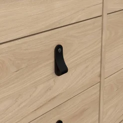 Madie|Credenze > Dmora Credenza rovere 159x38x79h cm 8 cassetti - Kovsova Marrone Rovere