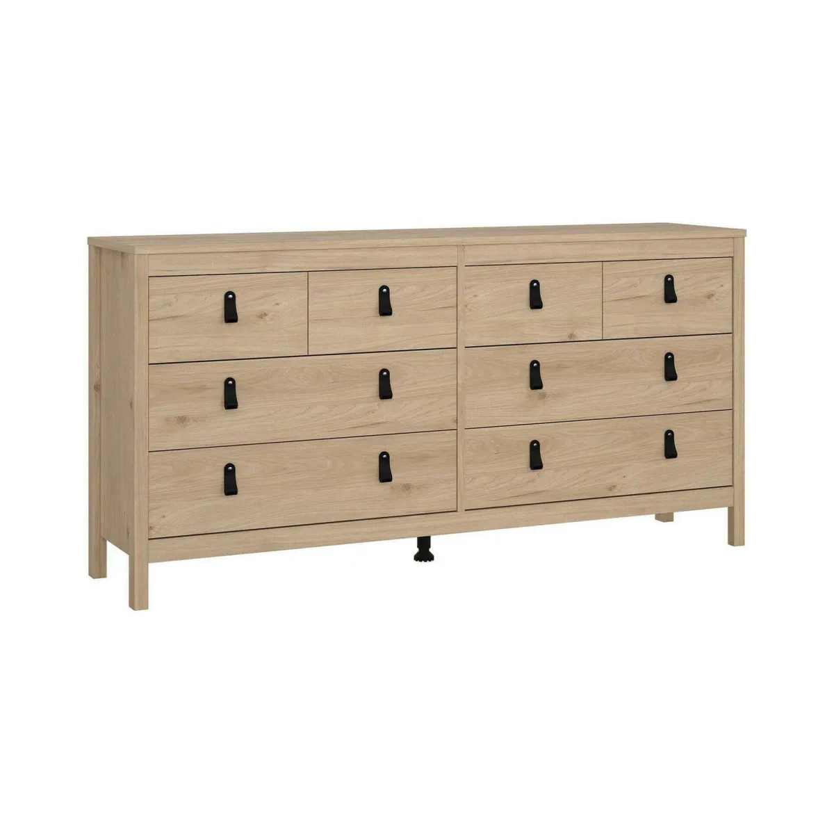 Madie|Credenze > Dmora Credenza rovere 159x38x79h cm 8 cassetti - Kovsova Marrone Rovere