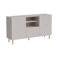 Madie|Credenze > Dmora Credenza Stornara, 150x42 h82 cm, Beige Beige Cashmere