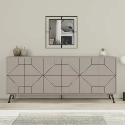 Credenza tortora 184x35x77h cm 6 ante - Africo