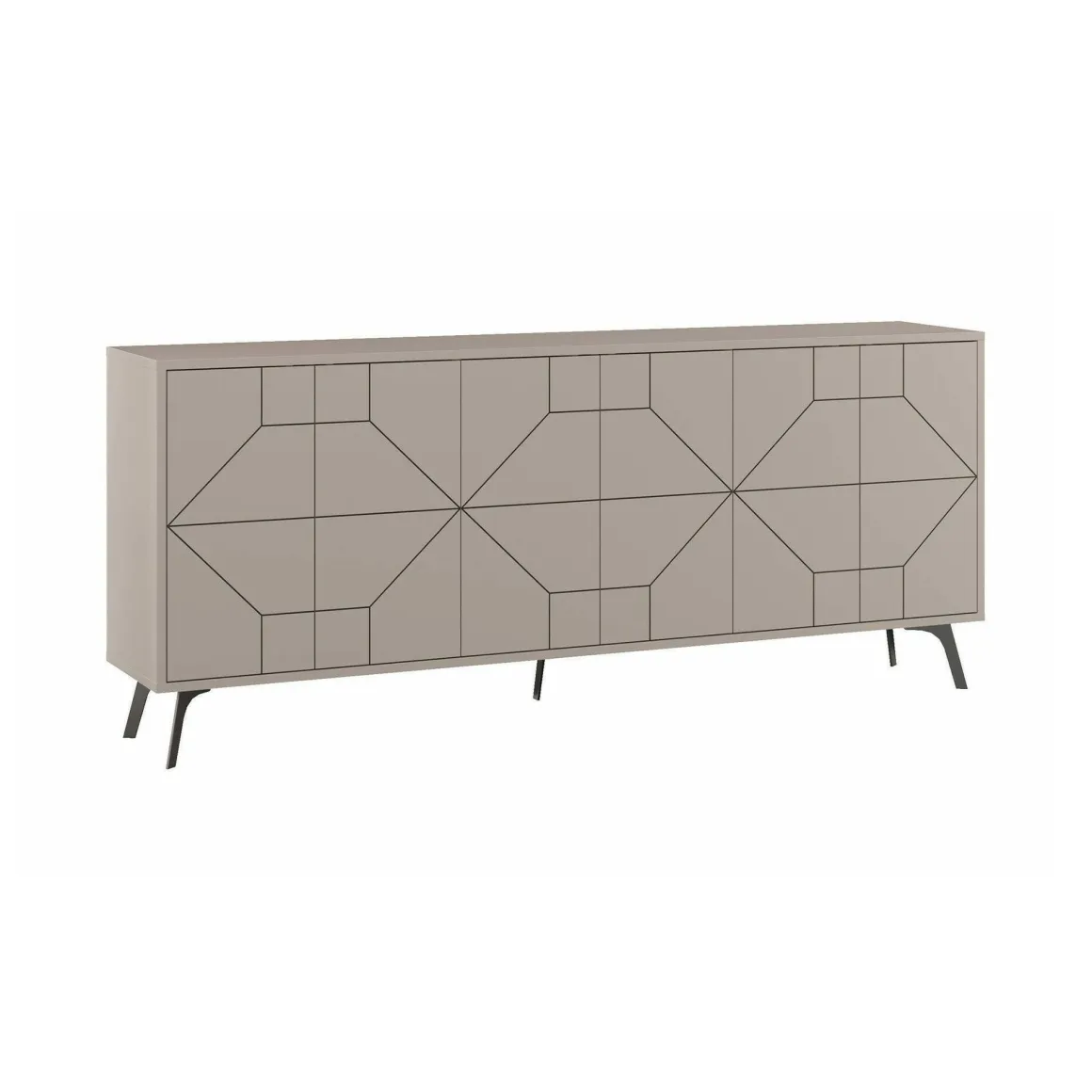 Credenza tortora 184x35x77h cm 6 ante - Africo