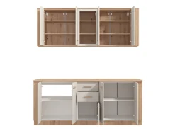 Cucine > Dmora Cucina Beige Marrone Rovere Nodi 2 Cassetti 8 Ripiani, 9 Ante - Ghemme Marrone, Beige Rovere Nodi