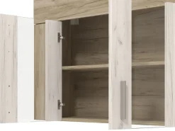 Cucina Beige Marrone Rovere un Cassetto 4 Ripiani, 8 Ante - Interamna