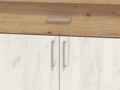 Cucina Bianco Larice Marrone Rovere un Cassetto 5 Ripiani, 9 Ante - Surano