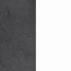 Cucine|Cucina > Dmora Cucina Bianco Lucido Grigio Ardesia un Cassetto 13 Ripiani, Modulabile Made in Italy - Fonti Grigio Ardesia, Bianco Lucido