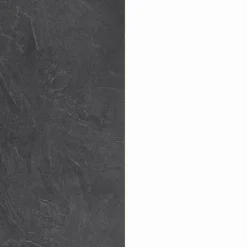Cucine|Cucina > Dmora Cucina Bianco Lucido Grigio Ardesia un Cassetto 13 Ripiani, Modulabile Made in Italy - Fonti Grigio Ardesia, Bianco Lucido