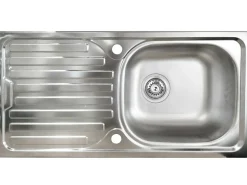 Cucine|Cucina > Dmora Cucina Bianco Lucido Grigio Ardesia un Cassetto 19 Ripiani, Modulabile Made in Italy - Attiko Grigio Ardesia, Bianco Lucido