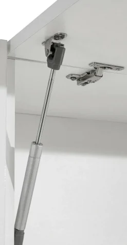 Cucine|Cucina > Dmora Cucina Bianco Lucido Marrone Rovere un Cassetto 19 Ripiani, Modulabile Made in Italy - Attiko Marrone Rovere, Bianco Lucido