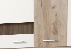 Cucine > Dmora Cucina Bianco Marrone Rovere 2 Cassetti 5 Ripiani, 10 Ante - Bornago Marrone, Bianco Rovere