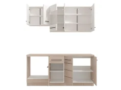 Cucina Bianco Marrone Rovere un Cassetto 10 Ripiani, 8 Ante - Colombo