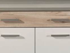Cucine > Dmora Cucina Bianco Marrone Rovere un Cassetto 4 Ripiani, 6 Ante - Lanzo Marrone, Bianco Rovere