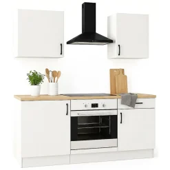 Cucine > Dmora Cucina Bianco Marrone Rovere un Cassetto 7 Ripiani, 8 Ante - Colombo Marrone, Bianco Rovere