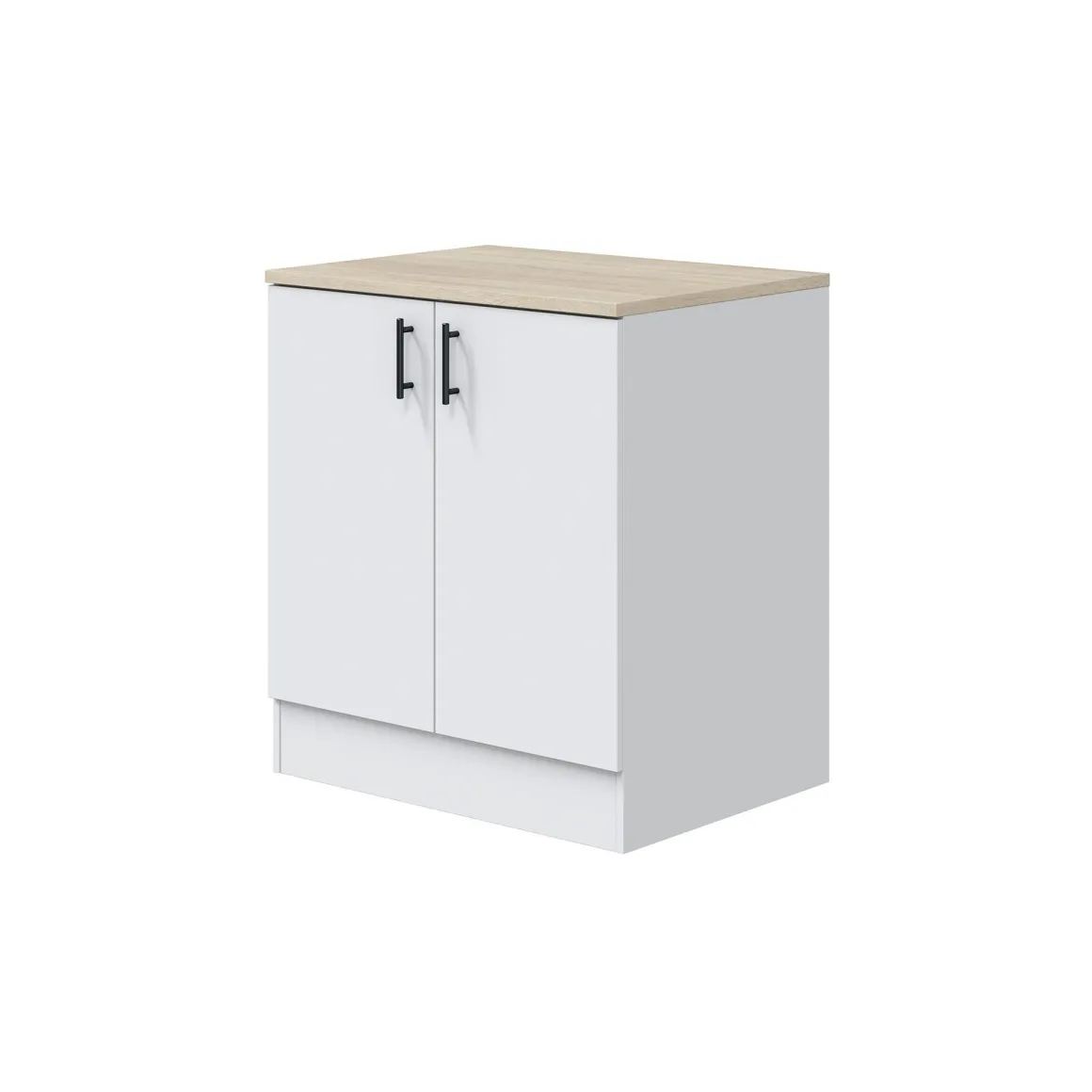 Cucine > Dmora Cucina Bianco Marrone Rovere un Cassetto Modulabile, 6 Ripiani - Telinea Marrone, Bianco Rovere